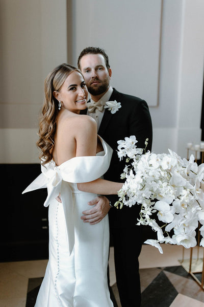 Courtney Crystal & pearl earring