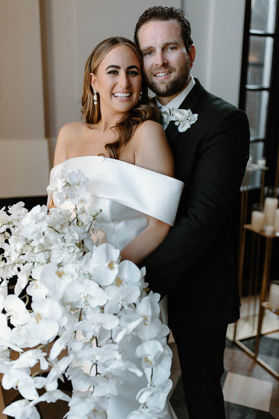 Courtney Crystal & pearl earring