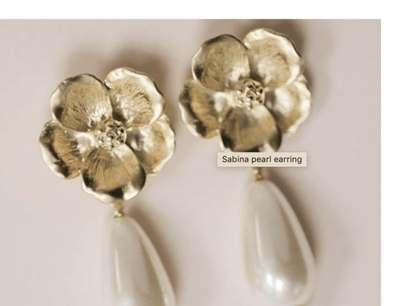 Sabina pearl earring