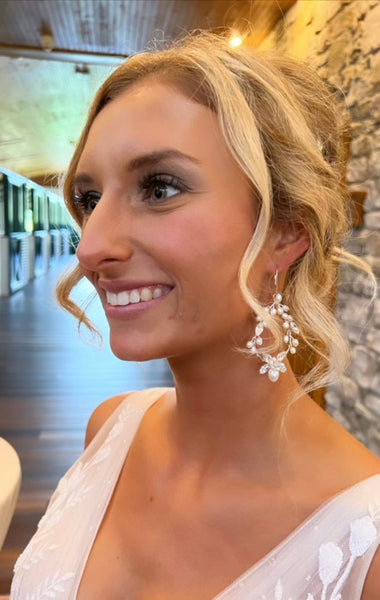 Gabriella Freshwater pearl & Austrian crystal earrings